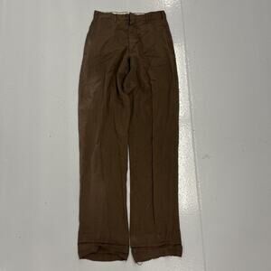 Vintage 50s Hubbard Brown Straight Leg Trousers 26x35